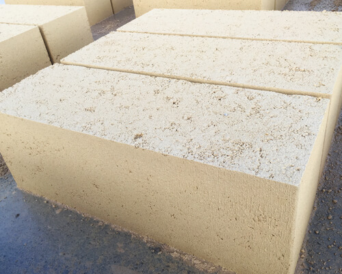 Reconstituted cream straight limestone block
