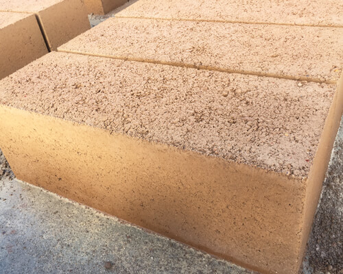 Reconstituted natural earth straight block