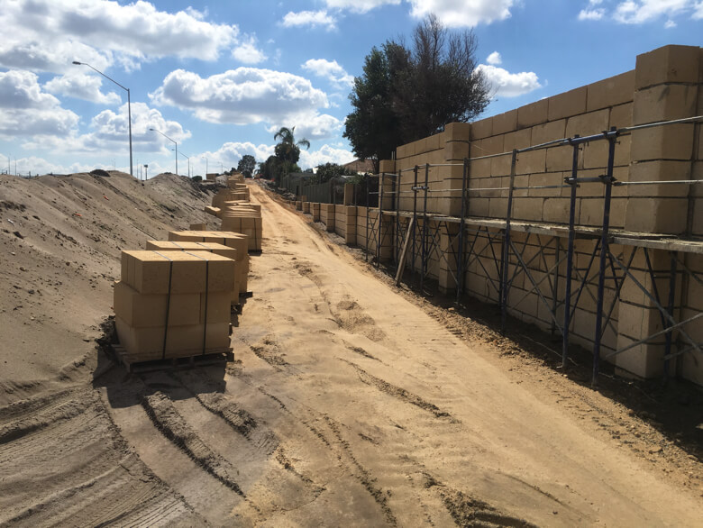 Pallets on job site